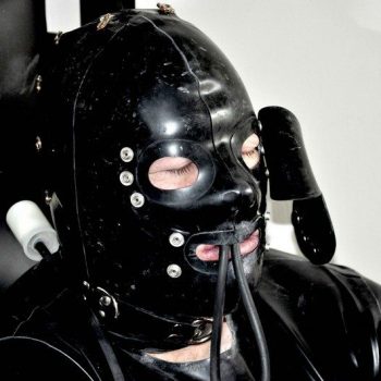 Heavy Rubber Hood Sensory Deprivation Confinement Hood